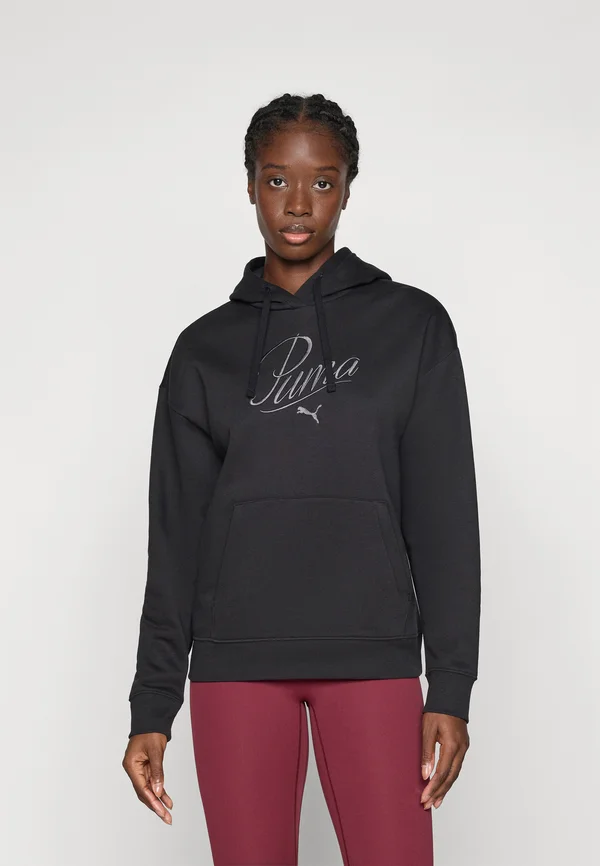 SCRIPT COMFORT HOODIE  - Kapuzenpullover - black