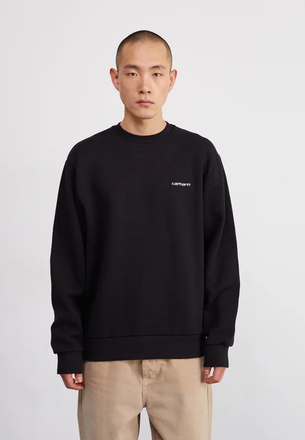 SCRIPT EMBROIDERY  - Sweatshirt - black/white