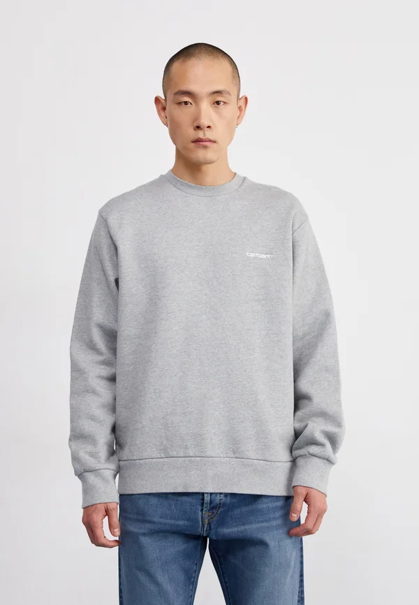 SCRIPT EMBROIDERY  - Sweatshirt - grey heather/white