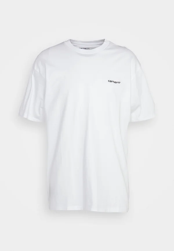 SCRIPT EMBROIDERY - T-Shirt basic - white / black