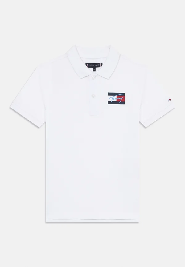 SCRIPT FLAG - Poloshirt - white