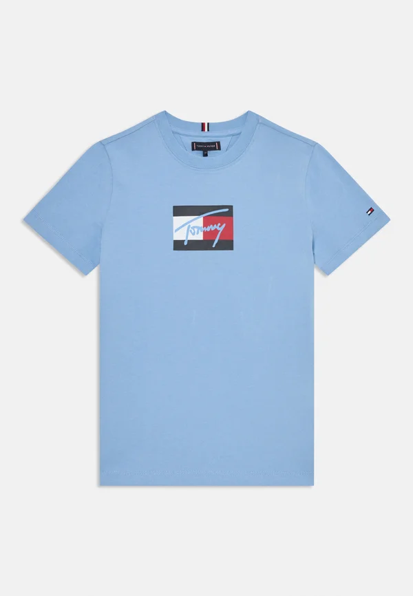 SCRIPT FLAG UNISEX - T-Shirt print - cloudy blue