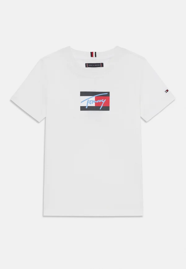SCRIPT FLAG UNISEX - T-Shirt print - white