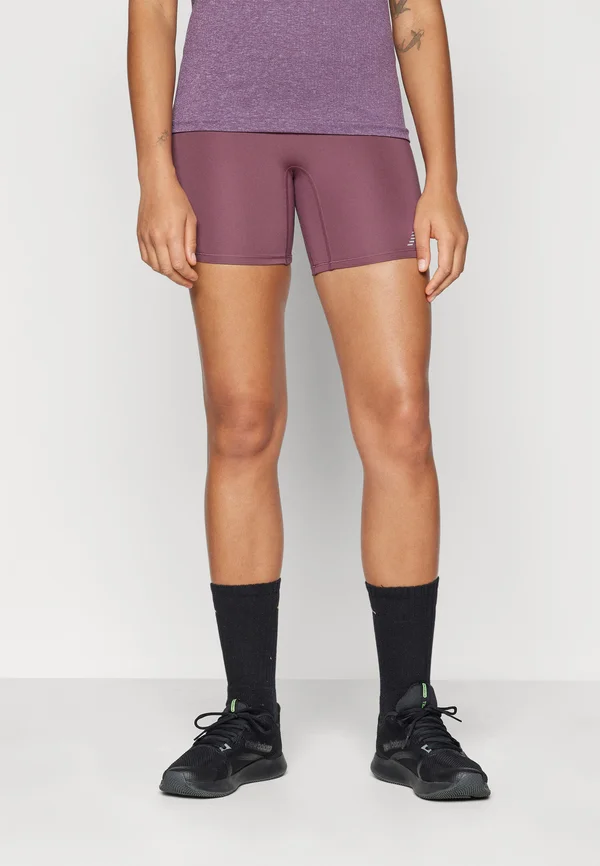 SCRIPT HIGH RISE SHORT - Tights - faded plum