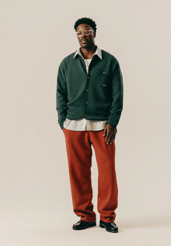 SCRIPT KNIT SHIRT - Strickjacke - darkest spruce