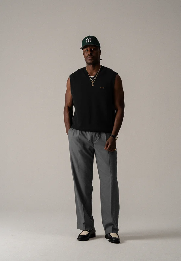 SCRIPT NY TROUSERS UNISEX - Stoffhose - grey
