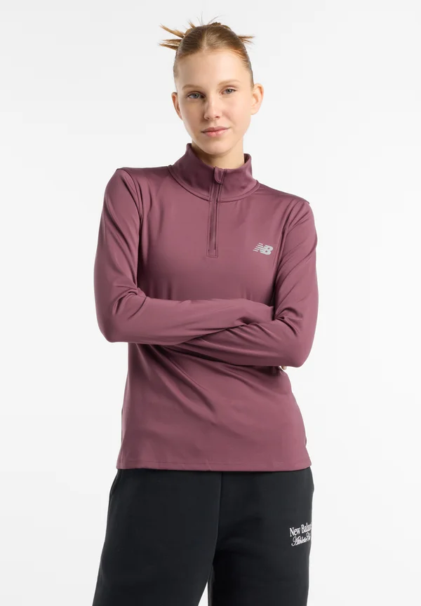 SCRIPT QUARTER ZIP - Langarmshirt - purple