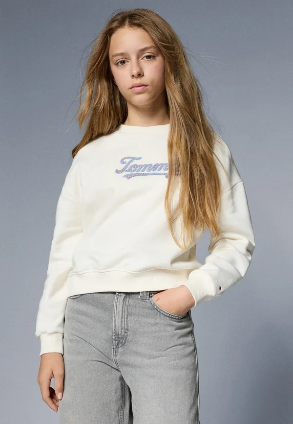 SCRIPT SEQUIN - Sweatshirt - ivory silk