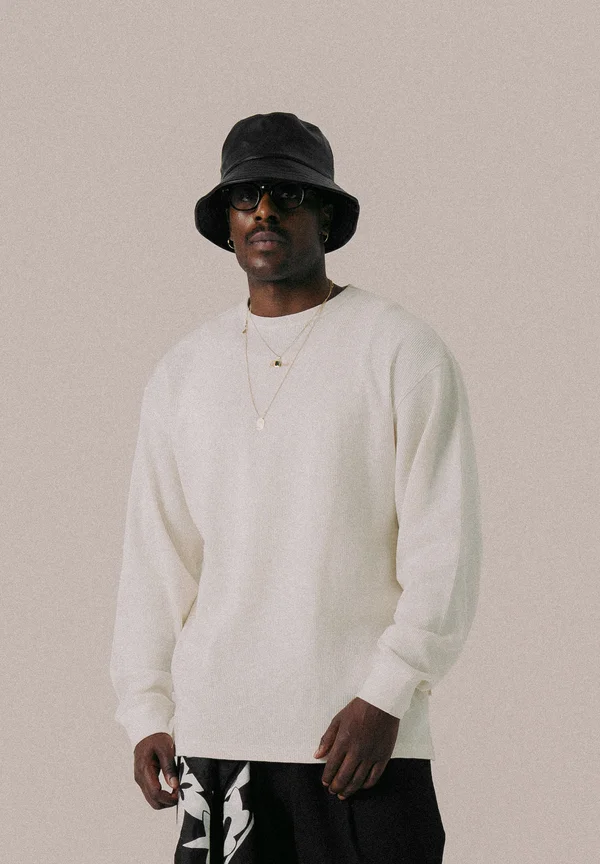 SCRIPT UNISEX - Sweatshirt - antique white