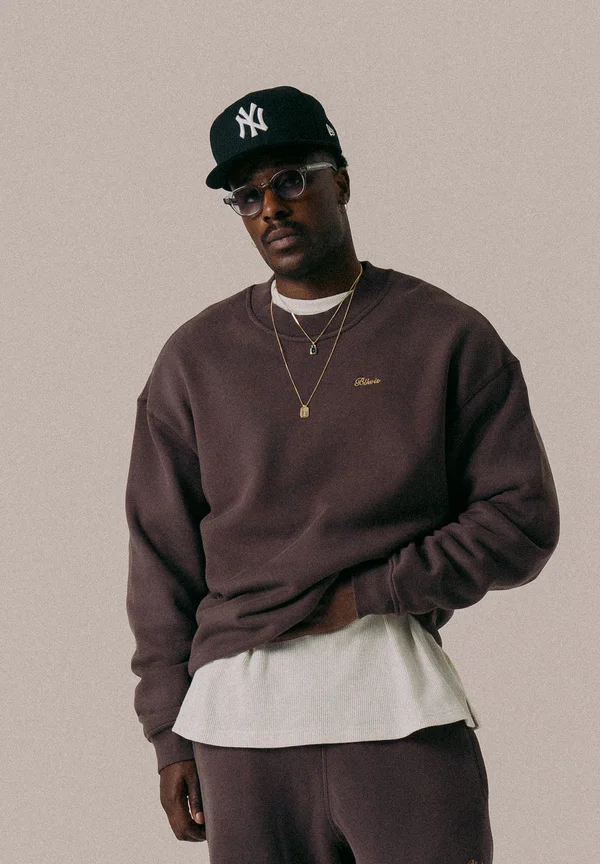 SCRIPT UNISEX - Sweatshirt - raisin