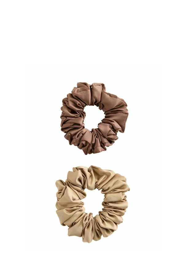 SCRUNCHIES 2 PACK - Haar-Styling-Accessoires - brown/olive