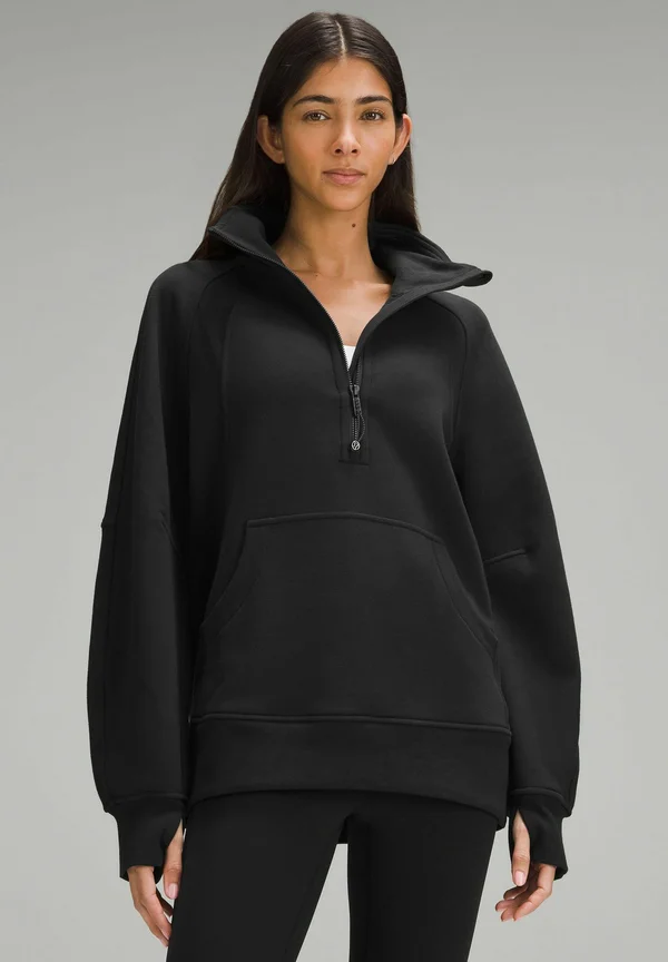 SCUBA OVERSIZED FUNNEL NECK HALF-ZIP - Sweatshirt - black