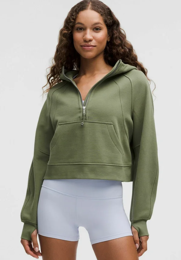 SCUBA OVERSIZED HALF-ZIP - Kapuzenpullover - bay leaf