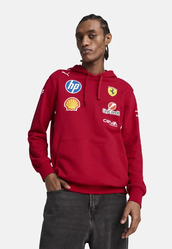 SCUDERIA FERRARI - Kapuzenpullover - dark cherry