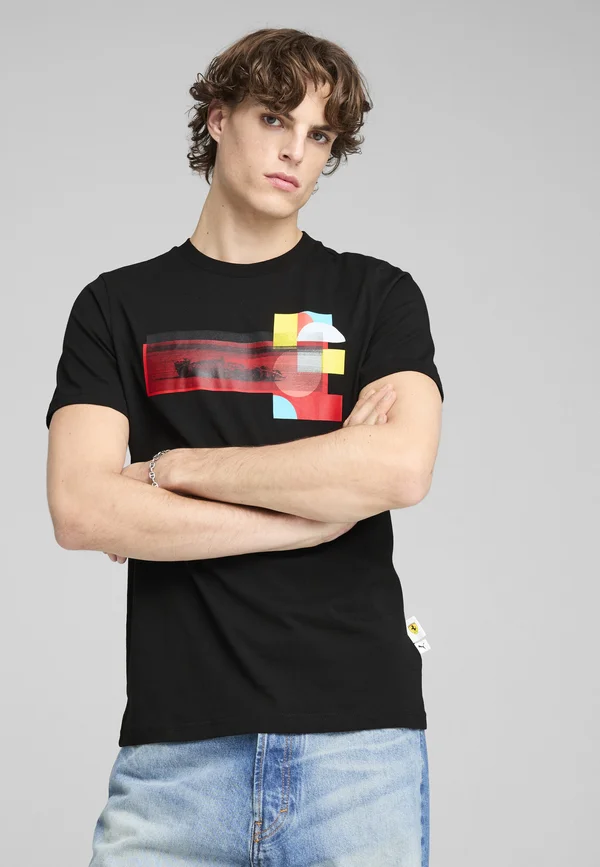 SCUDERIA FERRARI RACE GRAPHIC - T-Shirt print - black
