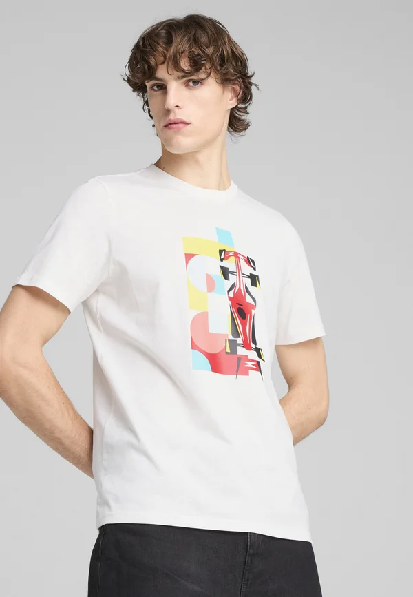 SCUDERIA FERRARI RACE GRAPHIC - T-Shirt print - white