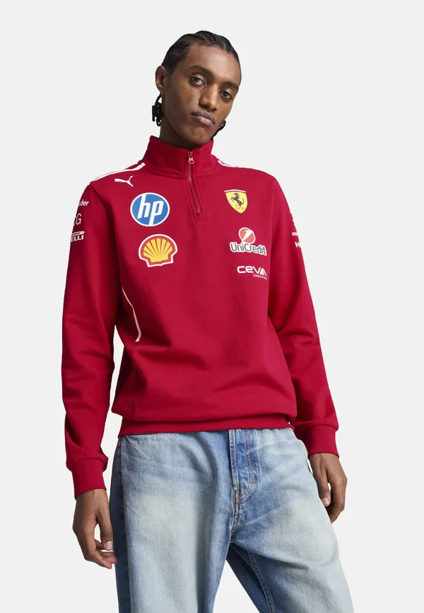 SCUDERIA FERRARI - Sweatshirt - dark cherry