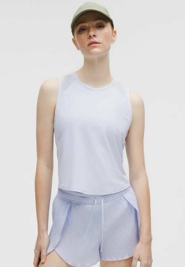 SCULPT CROPPED CROSS-VENT TANK - Top - serene blue