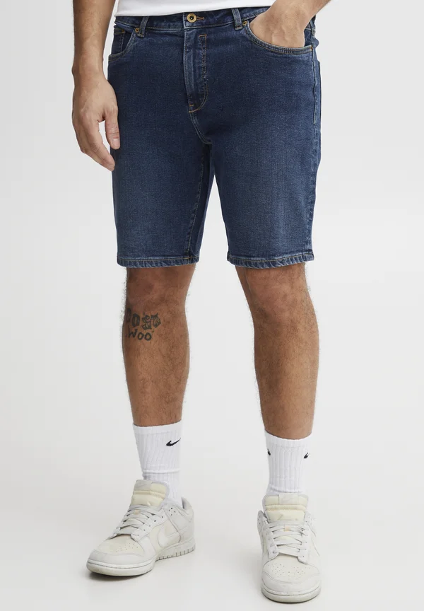 SDDunley - Jeans Shorts - dark blue denim