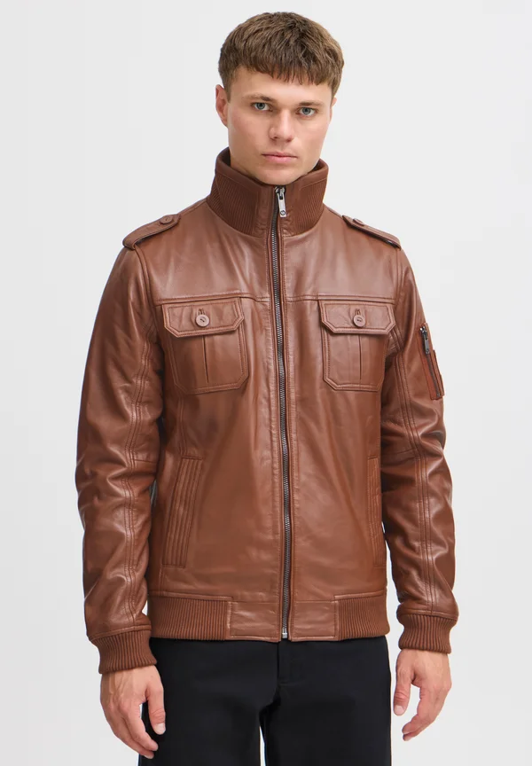 SDFAMASH - Lederjacke - golden bro