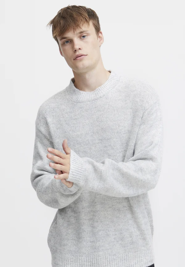 SDHAMDANI - Strickpullover - oyster grey melange