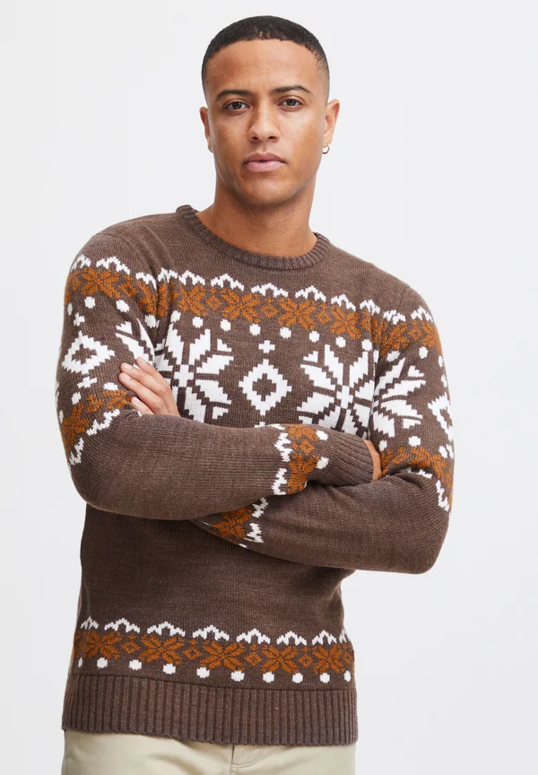 SDNorwig - Strickpullover - dark brown