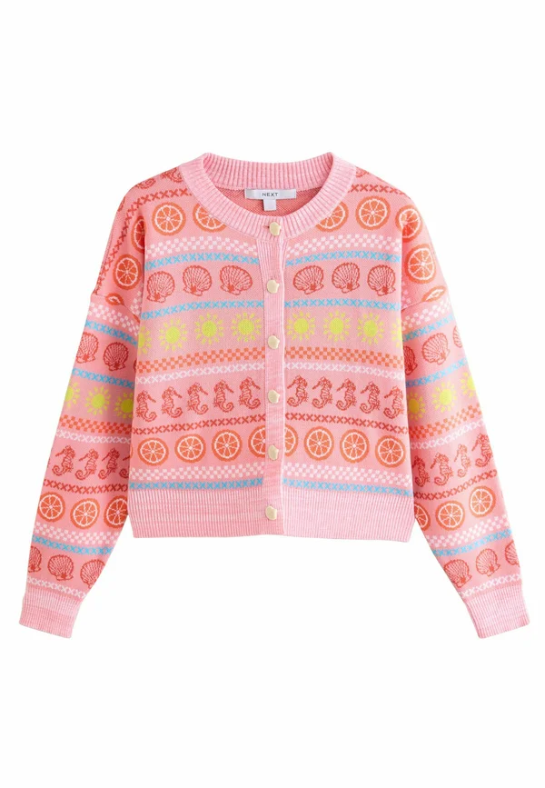 SEA PATTERNED COLOURFUL - Strickjacke - pink