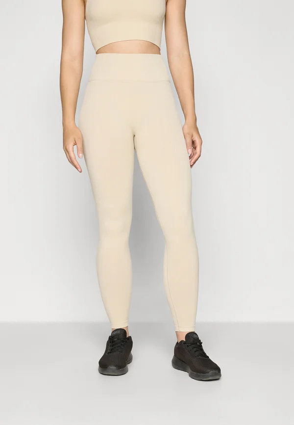 SEAMLESS HIGH WAIST  - Tights - ecru