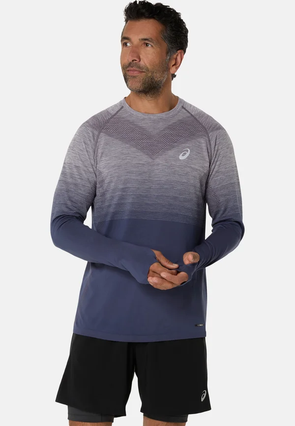 SEAMLESS LS - Langarmshirt - lavender grey indigo fog
