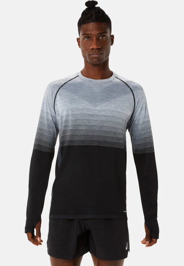 SEAMLESS LS - Langarmshirt - performance black carrier grey