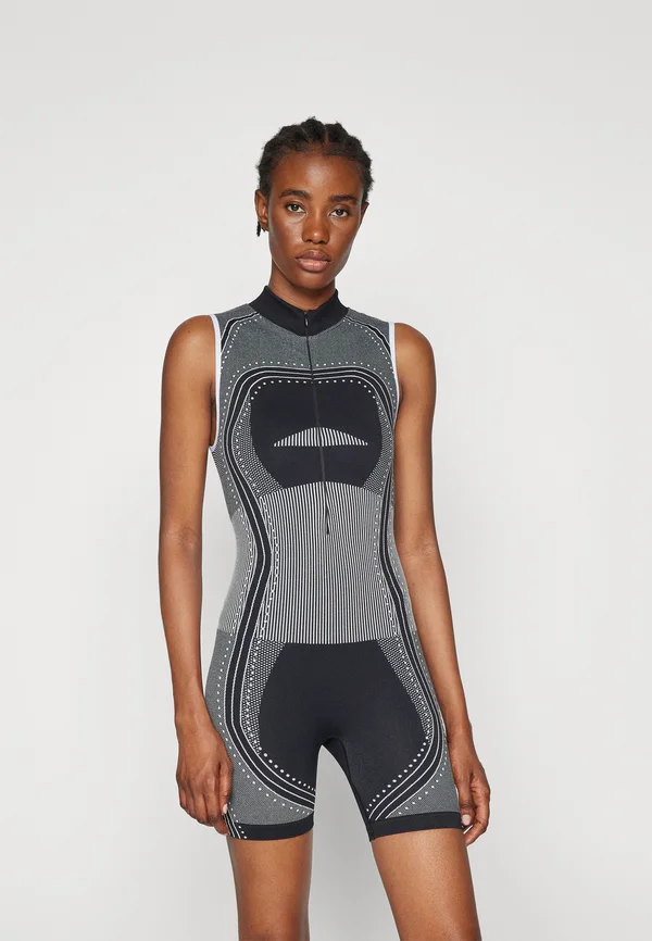 SEAMLESS SPORTS SUIT WITH ZIP - Turnanzug - black