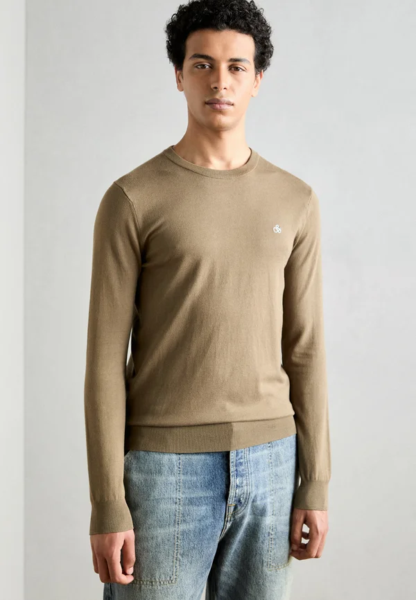 SEASONAL CORE REGULAR FIT CREWNECK - Strickpullover - golden brown