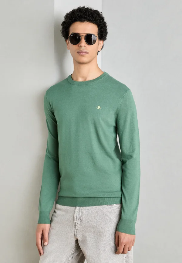 SEASONAL CORE REGULAR FIT CREWNECK - Strickpullover - sage green