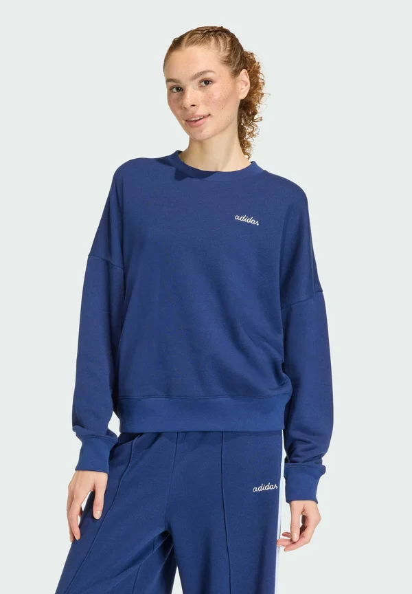 SEASONAL ESSENTIALS COLORPOP WITH EMBROIDERED GRAPHIC - Sweatshirt - dark blue/white