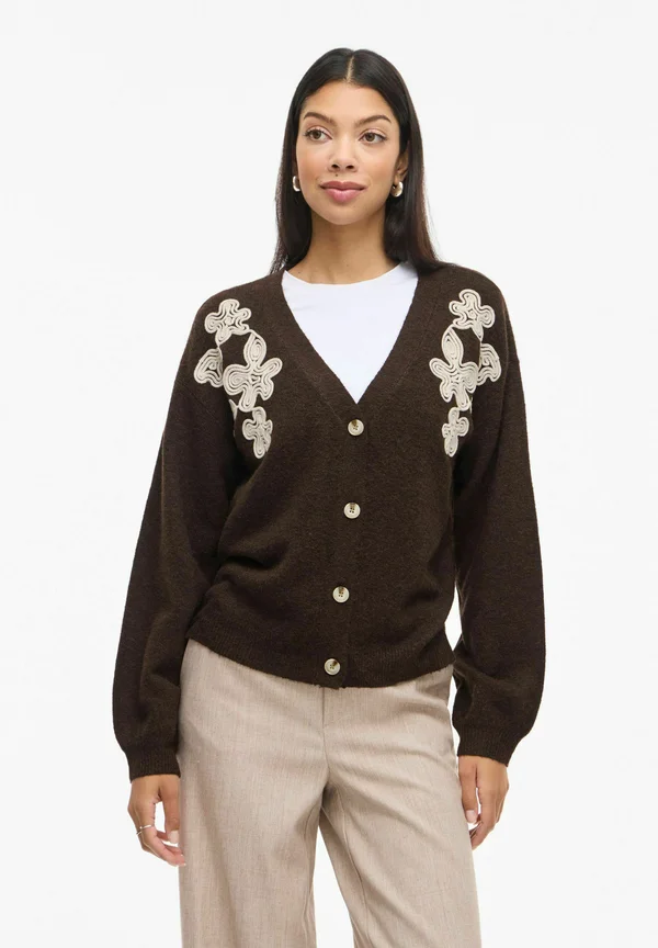 SEBORA - Strickjacke - coffee bean