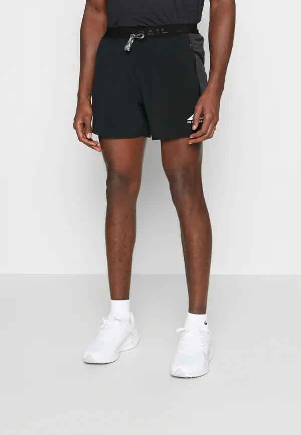 SECONDSUNRISE - Kurze Sporthose - black/smoke grey/white