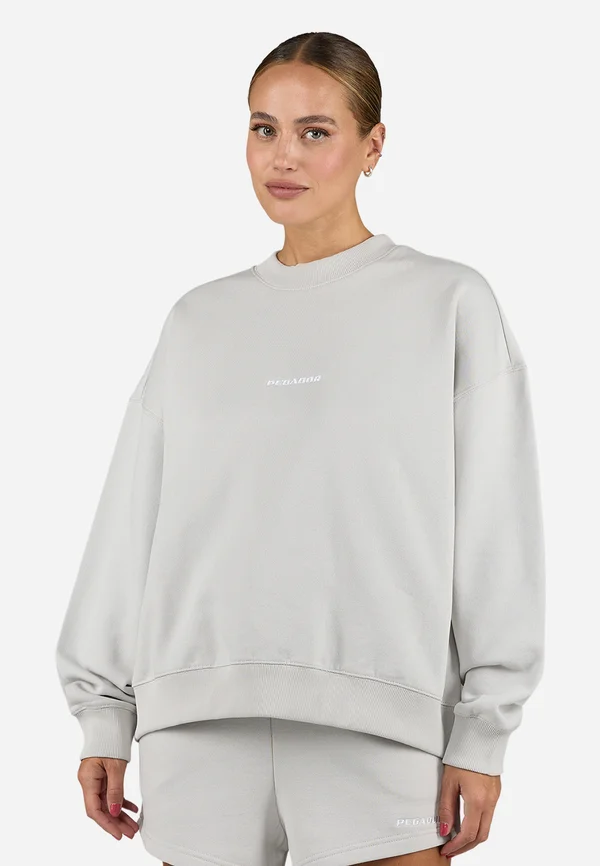 SELA OVERSIZED SWEATER - Sweatshirt - washed pure grey/white gum