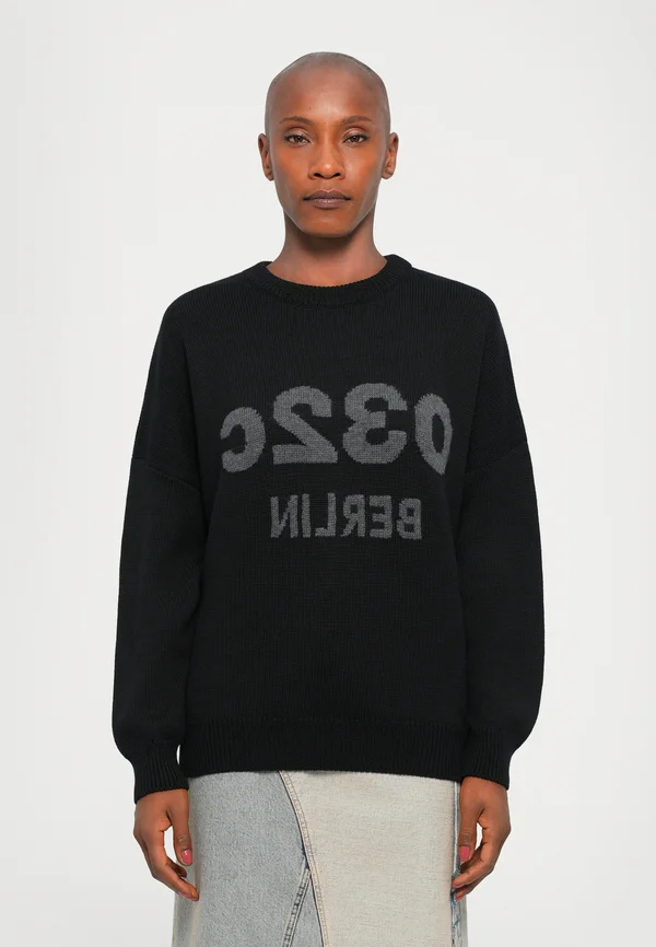 SELFIE SWEATER - Strickpullover - black