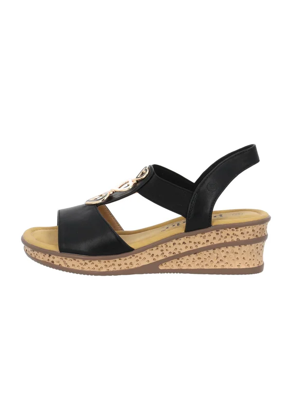 SELRI - Plateausandalette - schwarz