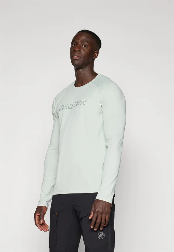 SELUN LONGSLEEVE MEN LOGO - Langarmshirt - silver sage