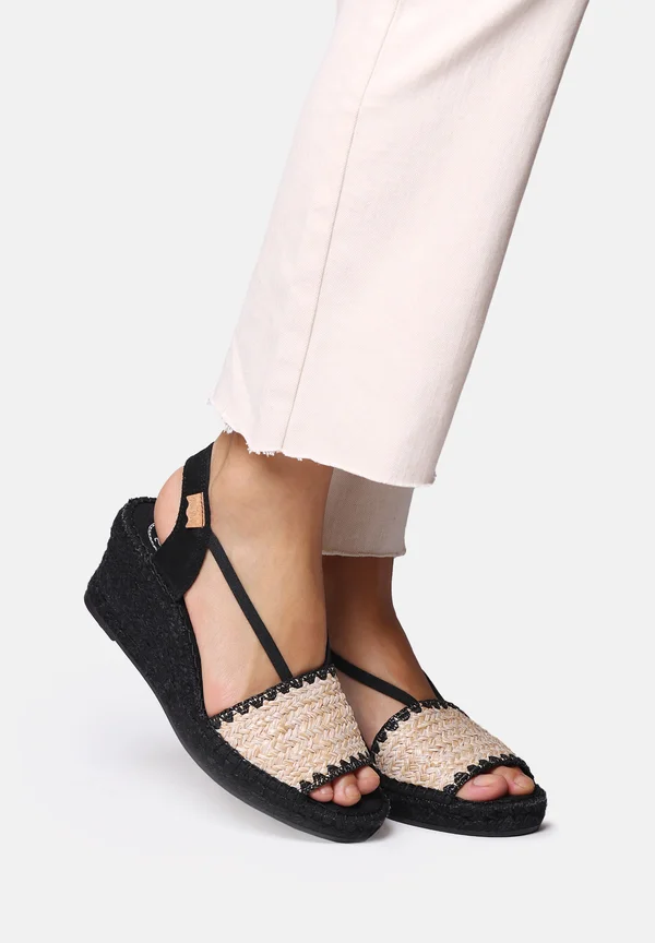 SELVA - Keilsandalette - negre