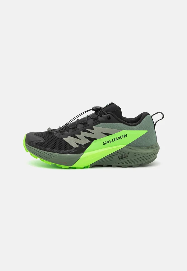 SENSE RIDE 5 - Laufschuh Trail - black/laurel wreath/green gecko