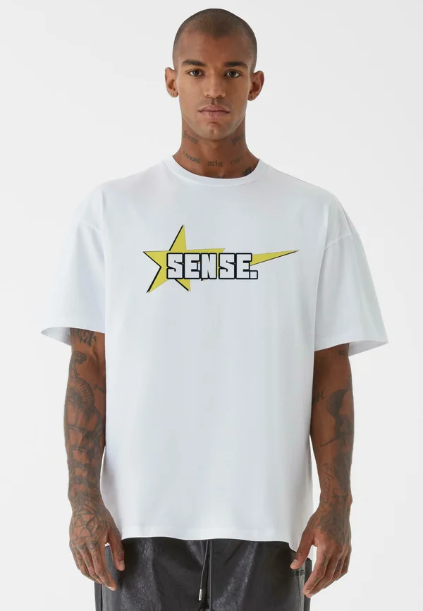 SENSE STAR TEE - T-Shirt print - white