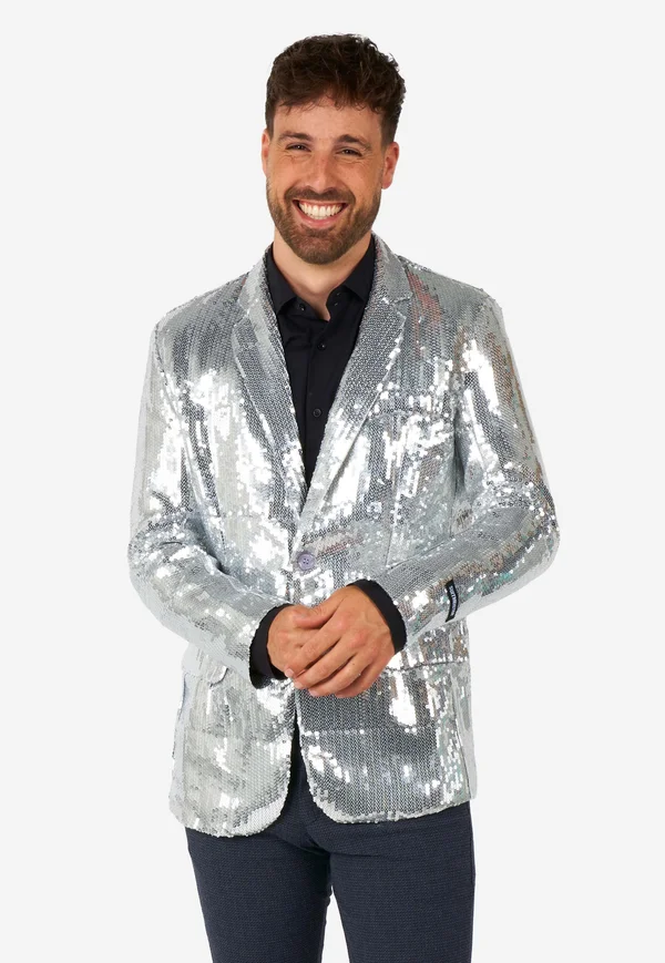 SEQUINS - Anzugsakko - silver