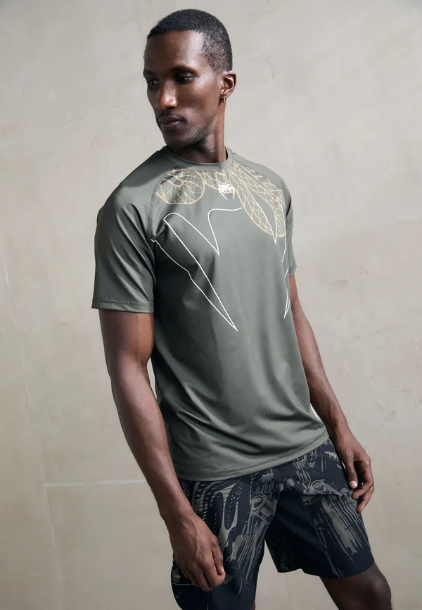 SERPENTI DRY TECH - Sport T-Shirt - khaki/bronze-coloured/ivory