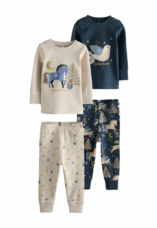 SET 2 PACK  . - Nachtwäsche Set - navy   cream horse
