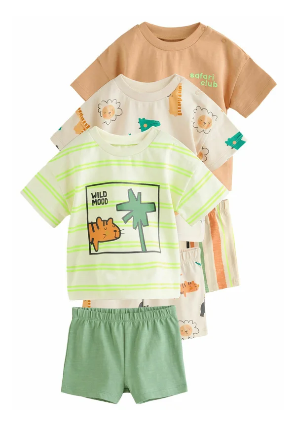 SET 3 PACK - T-Shirt print - green tiger