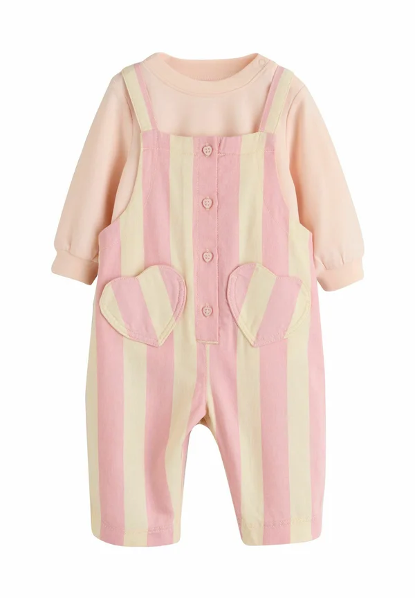 SET - Body - cream/pink stripe
