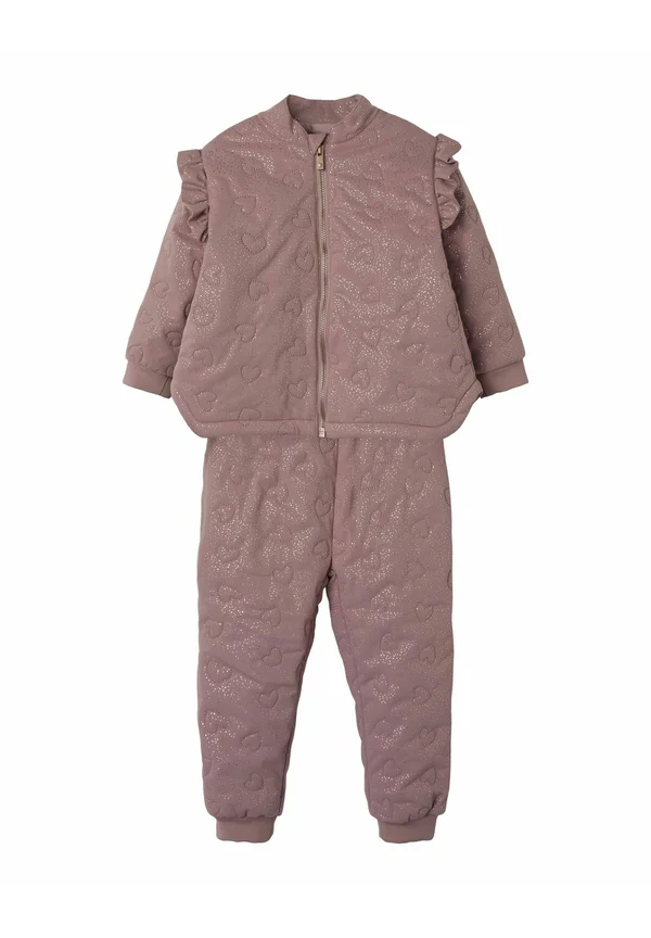 SET GLITZER - Stoffhose - woodrose