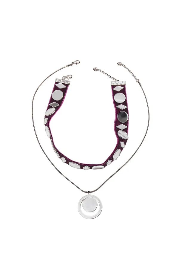 SET - Halskette - metallic grey